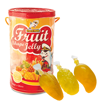 Fruit Shape Jelly Drinks With Nata De Coco in Soft Jar (Mix)