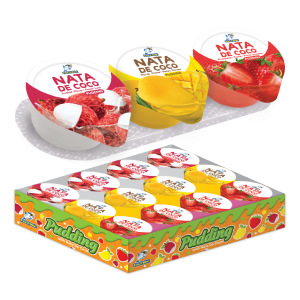 Mix Pudding with Nata De Coco [Packing in Outer Box] (85g x 3 cups x 8 sets x 4 outers)