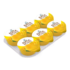Mango Pudding with Nata De Coco (85g x 6cups x16sets)