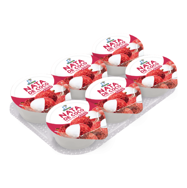Lychee Pudding with Nata De Coco (85g x 6cups x16sets)