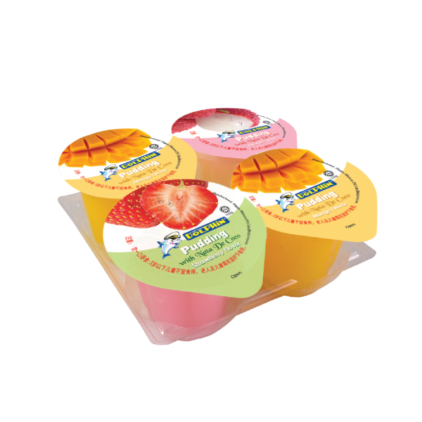 Mix Pudding with Nata De Coco (130g x 4 cups)