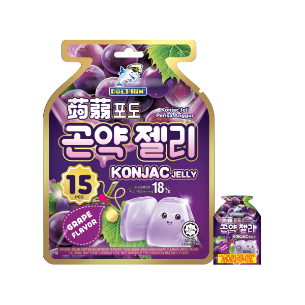 Grape Konjac Jelly (20g x 15 pcs x 24 bags)