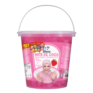 Nata De Coco with Strawberry Drink (1.5kg x 6 jars)