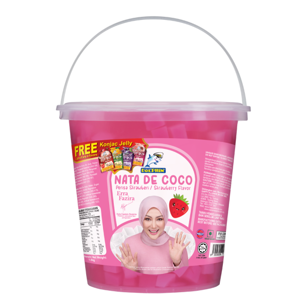 Nata De Coco with Strawberry Drink (1.5kg x 6 jars)