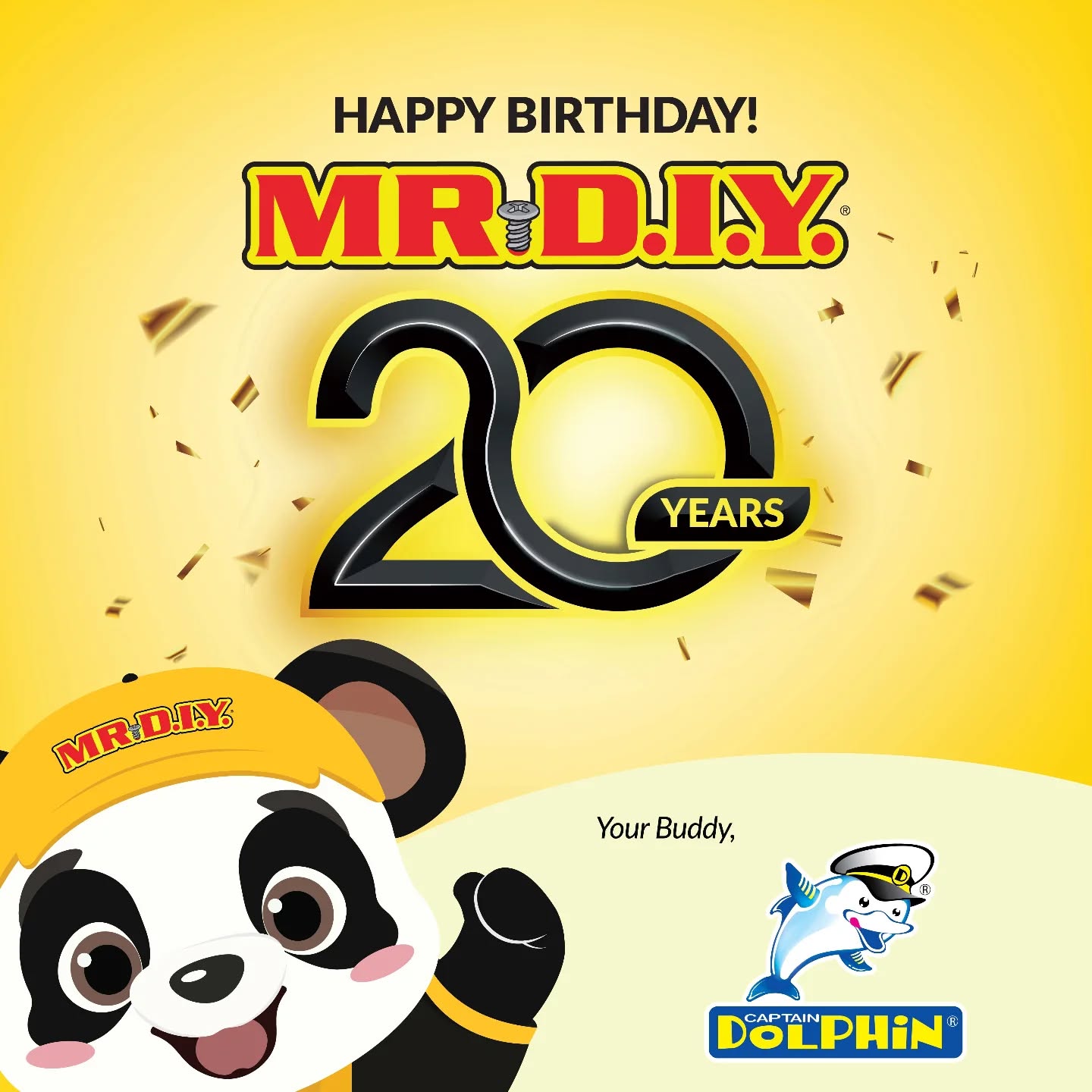 A big congratulations to MR.DIY on your 20th Anniversary! ✨
As a proud partner, we’re honored to celebrate this incredible milestone with you. Watching MR.DIY grow into a trusted household name has been nothing short of inspiring.
Here’s to continued success, impactful milestones, and more years of excellence ahead. Happy 20th Anniversary! 🎉
@mrdiy2u #MRDIY20thAnniversary