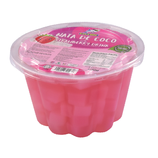 Nata De Coco with Strawberry Drink (800g x 12bowls)