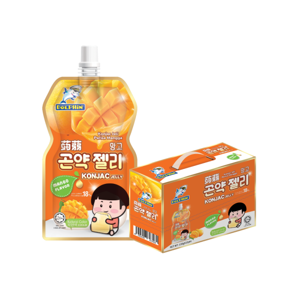 Konjac Jelly Drink Mango Flavor (130g x 10 bags x 4 outers )
