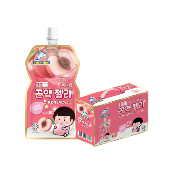 Konjac Jelly Drink Peach Flavor (130g x 10 bags x 4 outers )