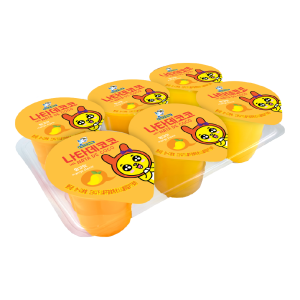 Mango Pudding with Nata De Coco (Cartoon Character) (85g x 6 cups)